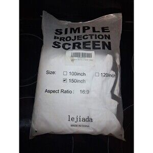 150” Projector Screen 16:9 HD Foldable Anti-Crease Home Theater Indoor Outdoor